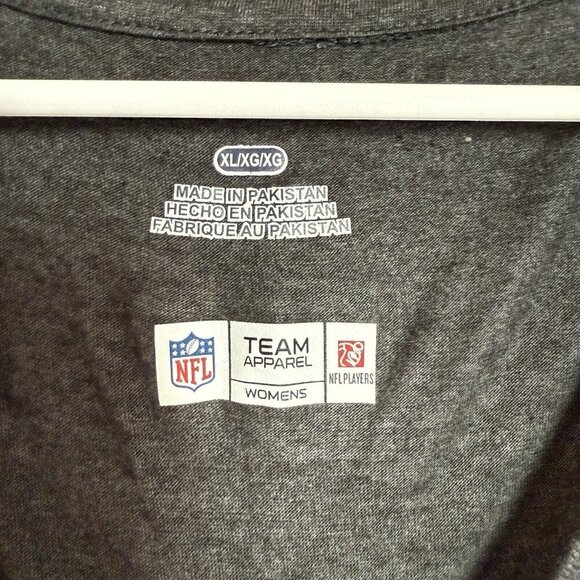 Carolina Panthers NFL TEAM APPAREL Women's XL Kuechly V-Neck T-Shirt Gray - Picture 4 of 7